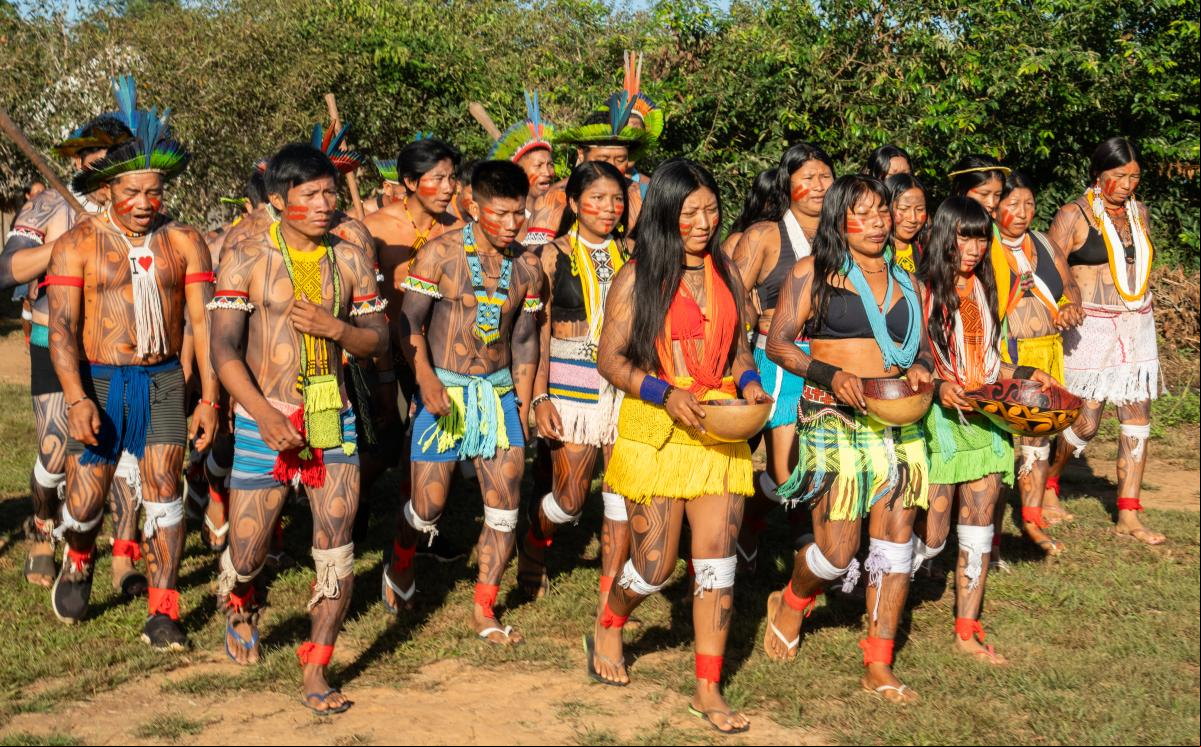 apresentação de dança tradicional yudjá